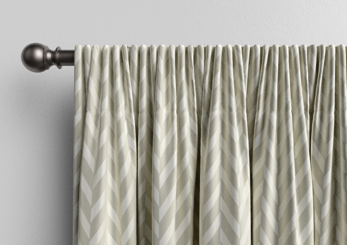 Chevron Stripe, Taupe - Made to Measure Curtains - Image 9